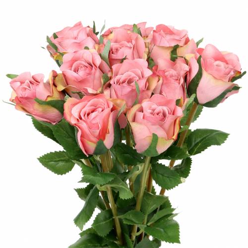 Floristik24 Roos oud roze 42cm 12p