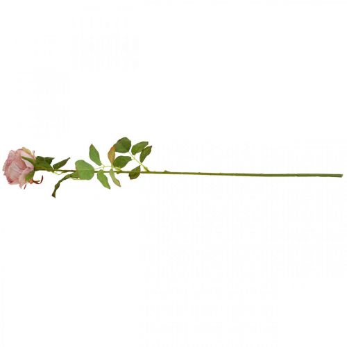 Artikel Deco roos roze, bloemdecoratie, kunstroos L74cm Ø7cm