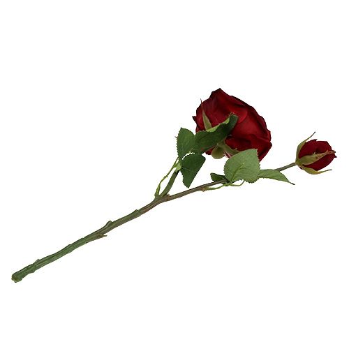 Floristik24 Fluweelroze met knop Ø9cm L38cm