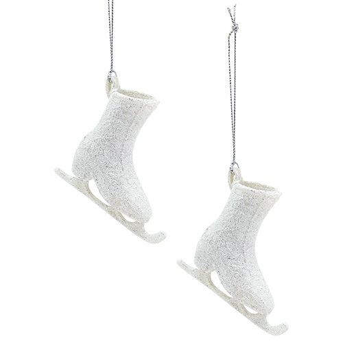 Misschien Impasse of Floristik24.nl Decoratieve hanger schaats wit met glitter 8cm 2st - goedkoop  online kopen