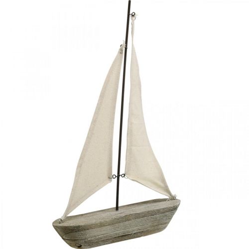 paneel B olie Renaissance Floristik24.nl Zeilboot, boot gemaakt van hout, maritieme decoratie shabby  chic natuurlijke kleuren, wit H37cm L24cm - goedkoop online kopen