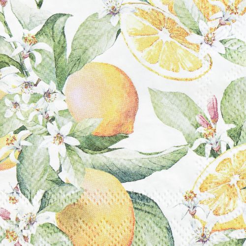 Artikel Servetten zomerse tafeldecoratie citroendecoratie 25x25cm 20st