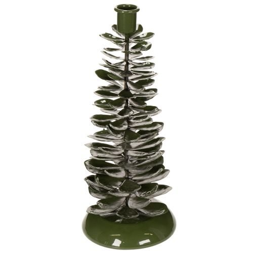Artikel Groene metalen kerstboomversiering (kandelaar) 28 cm