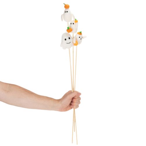 Artikel Spookfiguren op houten stokjes, Halloweenversiering, 54 cm, 8 stuks