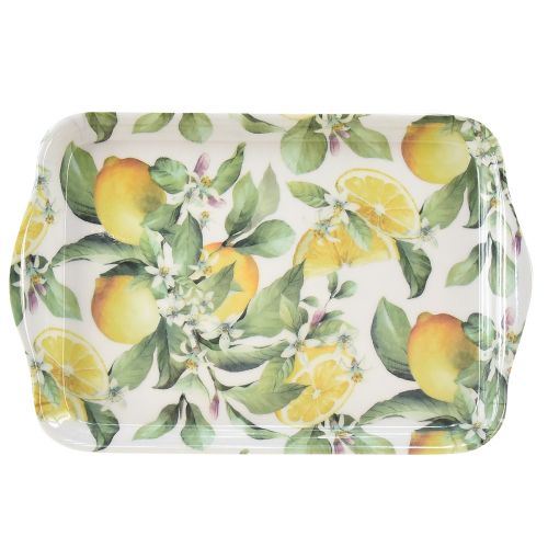 Floristik24 Dienblad citroen tafeldecoratie zomer melamine 21x13x1,5cm