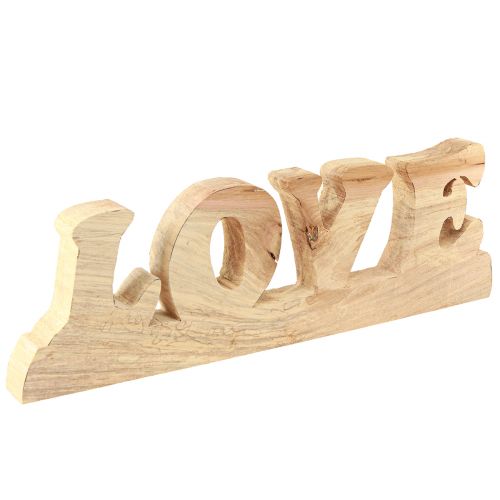 Tafeldecoratie houten standaard “Love” natuurlijk wilgenhout 60×19cm