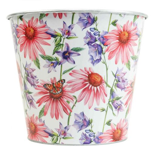 Artikel Bloempot lente decoratie metaal cachepot Ø14cm H12.5cm