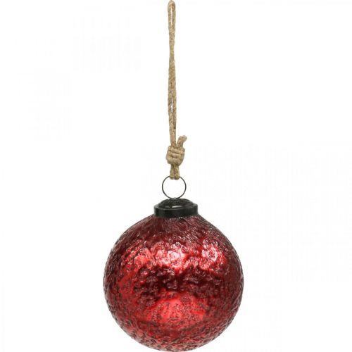 Artikel Vintage kerstballen glas kerstballen rood Ø10cm 2st