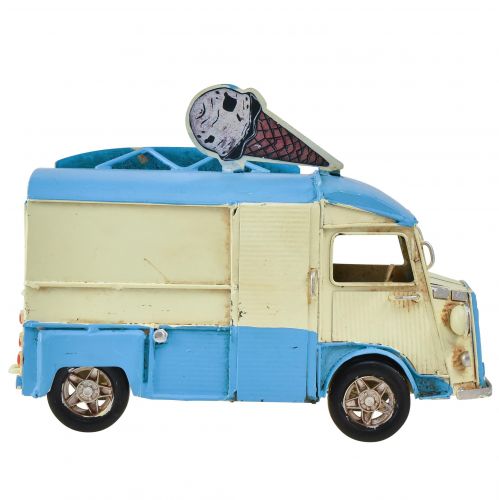 Floristik24 Vintage tafeldecoratie ijscowagen metalen decoratie 20×15×13,5cm