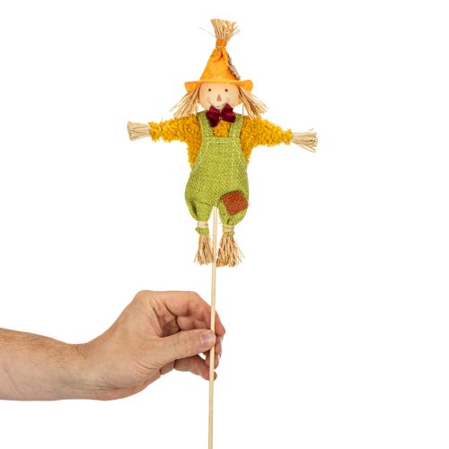 Artikel Decoratieve vogelverschrikkerfiguur op een stok voor knutselwerkjes en planten, 60 cm