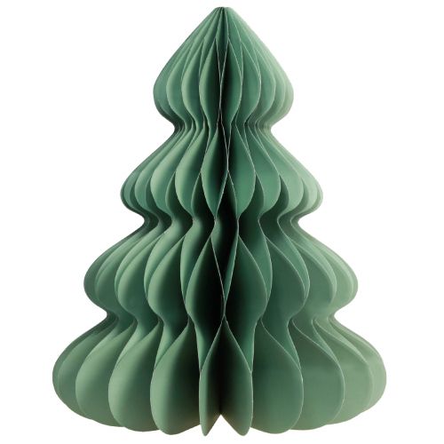 Kerstboom papieren tafeldecoratie mint glitter Ø48cm H60cm