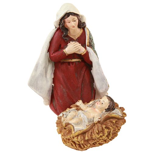 Artikel Kerststal figurenset handbeschilderd polyresin 8-20cm 8 stuks