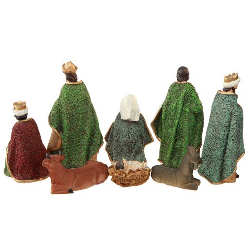 Artikel Kerststal figurenset handbeschilderd polyresin 8-20cm 8 stuks