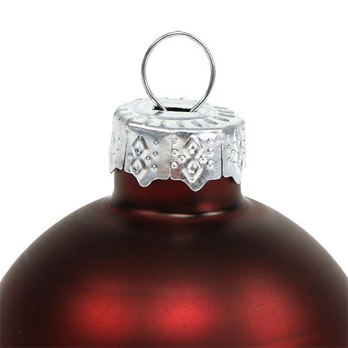 Artikel Kerstbol glas Ø6cm Bordeaux 24 st