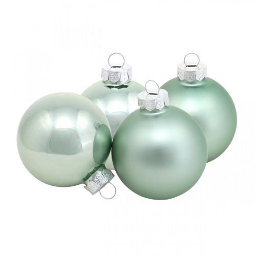 Ongehoorzaamheid vandaag haakje Floristik24.nl Kerstboomversieringen, boombol mix, mini kerstballen groen  mint H4.5cm Ø4cm echt glas 24st - goedkoop online kopen