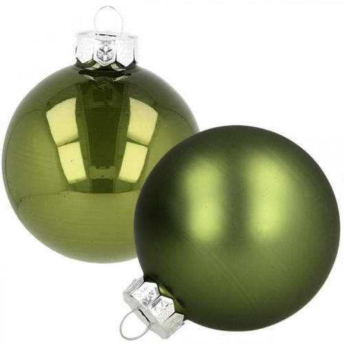 Weven Scheermes Echt Floristik24.nl Glazen kerstballen groen mix Ø6cm 24st - goedkoop online  kopen