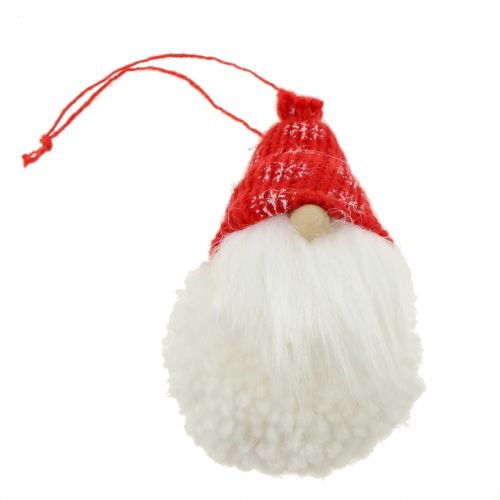 Floristik24 Imp rood, wit om op te hangen 8cm 8st