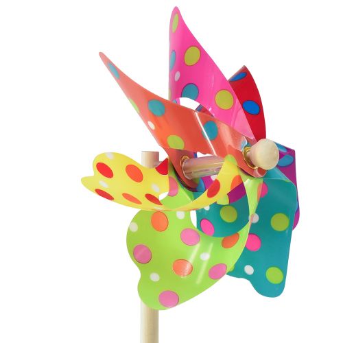 Artikel Pinwheel Kleurrijke Molen Bloemen Stippen Balkon Ø15cm 2st