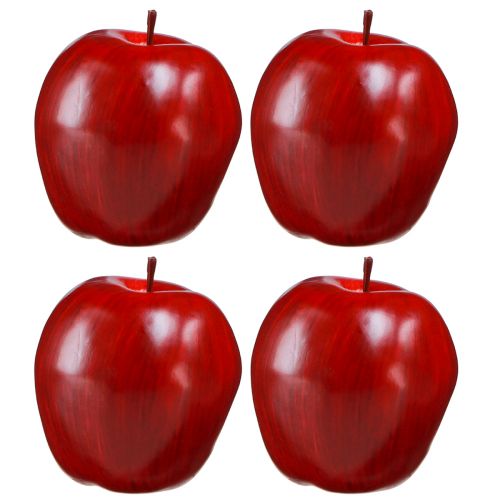 Artikel Deco appel rood Deco fruit Ø8cm H9,5cm Rood Delicious 4st