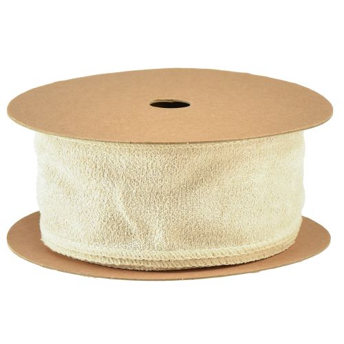 Artikel Decoratief lint fluwelen lint decoratief lint sieradenlint beige B50mm L8m