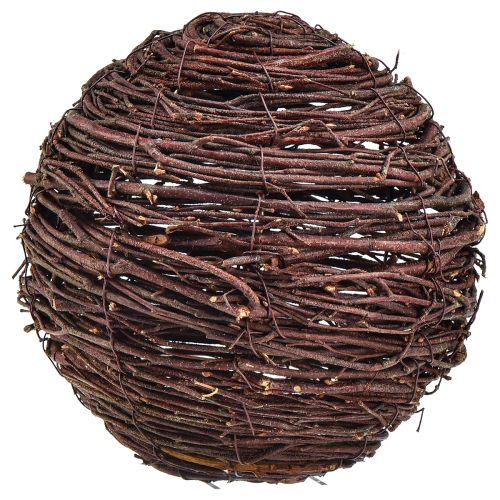 Decoratieve bal gemaakt van wijnranken, naturel bruin, diameter 20 cm