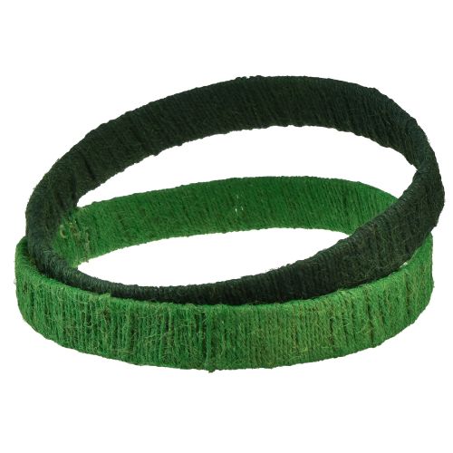 Artikel Decoratieve ring jute decoratielus groen donkergroen 4cm Ø30cm 2st