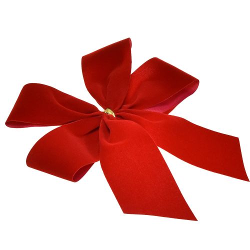 Artikel Decoratieve strik rood fluwelen strik 4cm breed Kerststrik voor buiten 15×18cm 2st