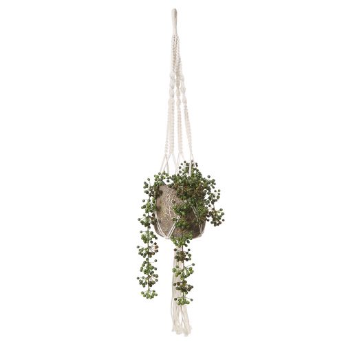 Floristik24 Macramé hangmand voor pot Ø18-19cm crème H85cm