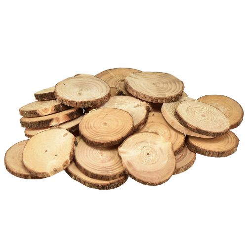 Floristik24 Mini houten schijfjes decoratieve boomschijfjes naturel Ø5-7cm