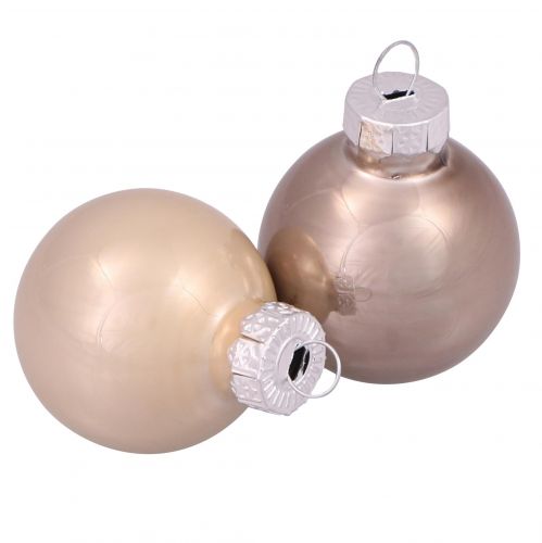 Floristik24 Mini kerstballen glazen boomballen kasjmier Ø3cm 22 st