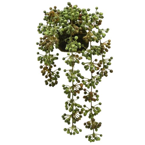 Artikel Groene plant kunstparelsnoer in mosbol 38cm