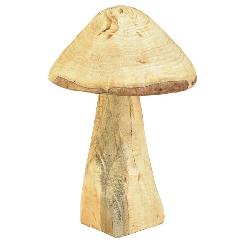 Natuurlijke decoratieve paddenstoel van iepenhout - rustiek design, 27 cm - charmante tuindecoratie