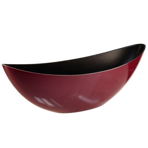 Moderne halvemaanschaal donkerrood van kunststof 39 cm - veelzijdig ter decoratie - 2 stuks