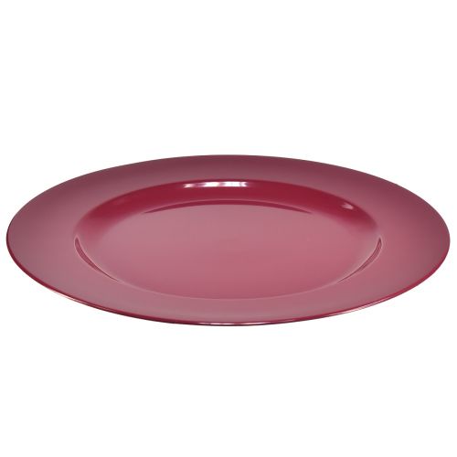 Artikel Veelzijdige donkerrode plastic borden – 28 cm, perfect voor decoratie en buitengebruik – 4 stuks