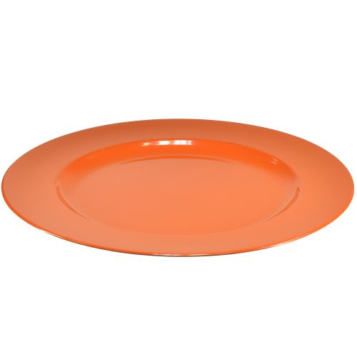 Artikel Oranje plastic borden – 28 cm – Ideaal voor feestjes en decoratie – 4 stuks