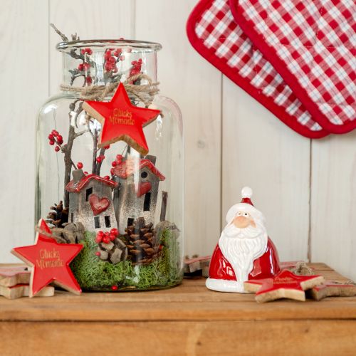 Kerstmanfiguur in rood 2 stuks - 13 cm - Ideale kerstdecoratie voor een feestelijke sfeer