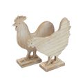 Floristik24 Decoratieve kip paasdecoratie houten tafeldecoratie 14,5 cm set van 2