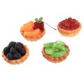 Floristik24 Decoratieve taartjes met fruitvoerdummies 6cm 4st