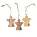 Floristik24 Houten engel natuurlijke decoratieve hanger engel decoratie 8×1×10cm 6st