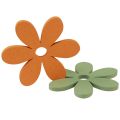 Floristik24 Strooidecoratie hout bloemen gekleurde tafeldecoratie Ø3-4cm 48st