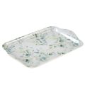 Floristik24 Dienblad witte eucalyptus tafeldecoratie melamine 21x13x1,5cm