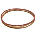 Floristik24 Decoratieve ring gekleurde ring met jute geel oker bruin Ø30cm 3st