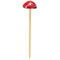 Floristik24 Paddestoelen op stokje, rood, 5,5 cm, set van 6 - decoratieve herfstpaddestoelen voor tuin en huis