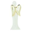 Floristik24 Engelenfiguren keramiek engel wit goud 6cmx5cmx15cm 2st
