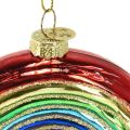 Floristik24 Glazen Regenboogornament - Feestelijke kerstboomdecoratie met glanzende kleuren