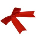 Floristik24 Fluwelen strik rood 5,5cm breed Kerststrik geschikt voor buitengebruik 18×18cm 10st