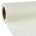 Floristik24 Tafelloper fluweel tafelloper crème decoratiestof 28×270cm